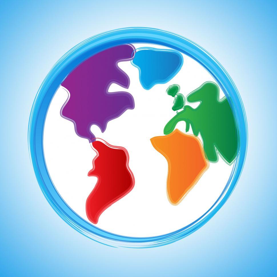 Free Image of Globe Background Indicates Earth World And Template 