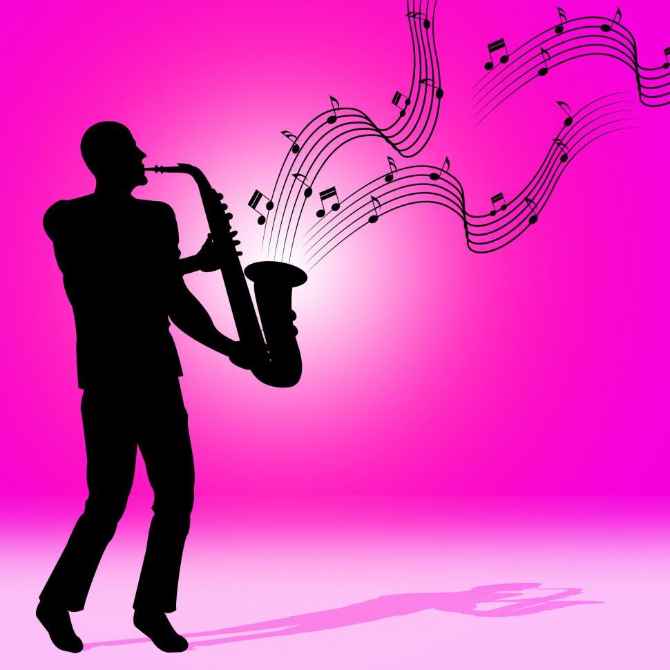 Free Image of Saxophone Music Shows Sound Track And Acoustic 