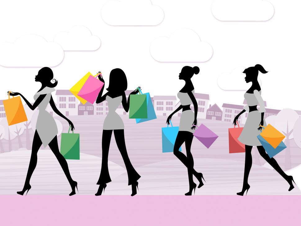 Free Image of Women Shopping Shows Commercial Activity And Adult 