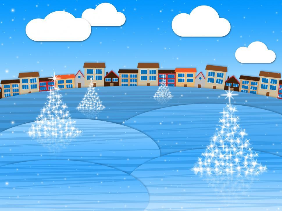 Free Image of Landscape Xmas Means Merry Christmas And Celebration 