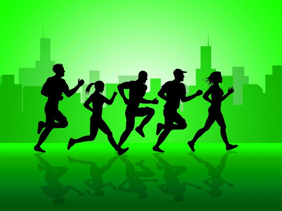 Free Image of City Jogging Shows Get Fit And Sprint 