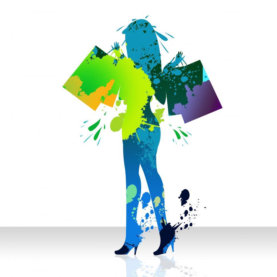 Free Image of Shopper Woman Means Retail Sales And Buying 