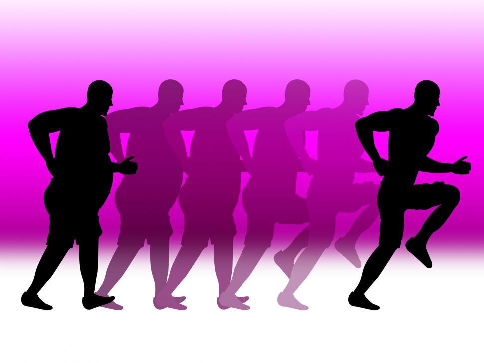 Free Image of Weight Loss Shows Work-Out Run And Healthy 
