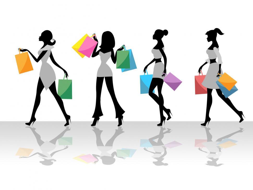 Free Image of Shopping Women Shows Retail Sales And Adult 
