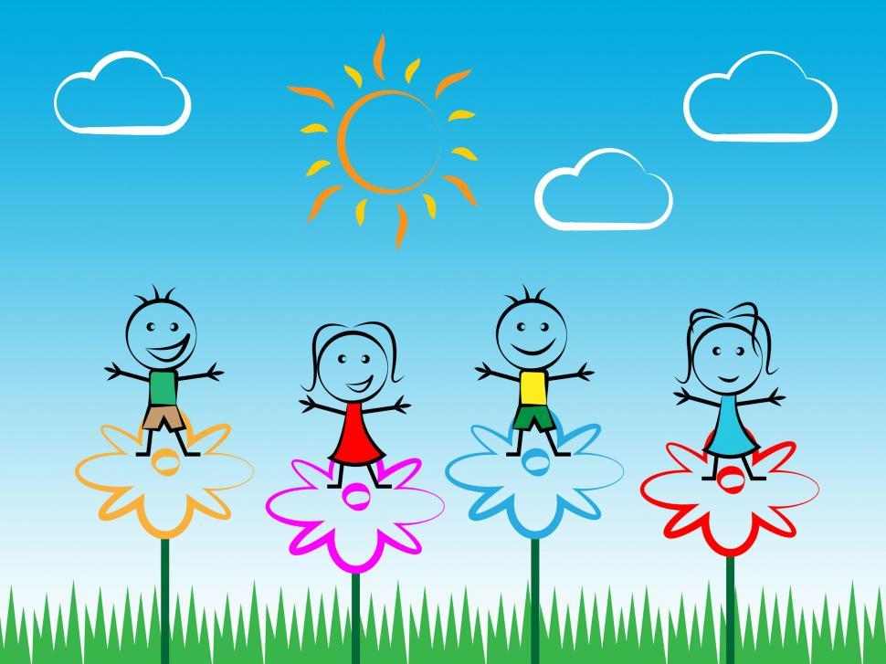 Free Image of Playing Kids Indicates Summer Time And Leisure 