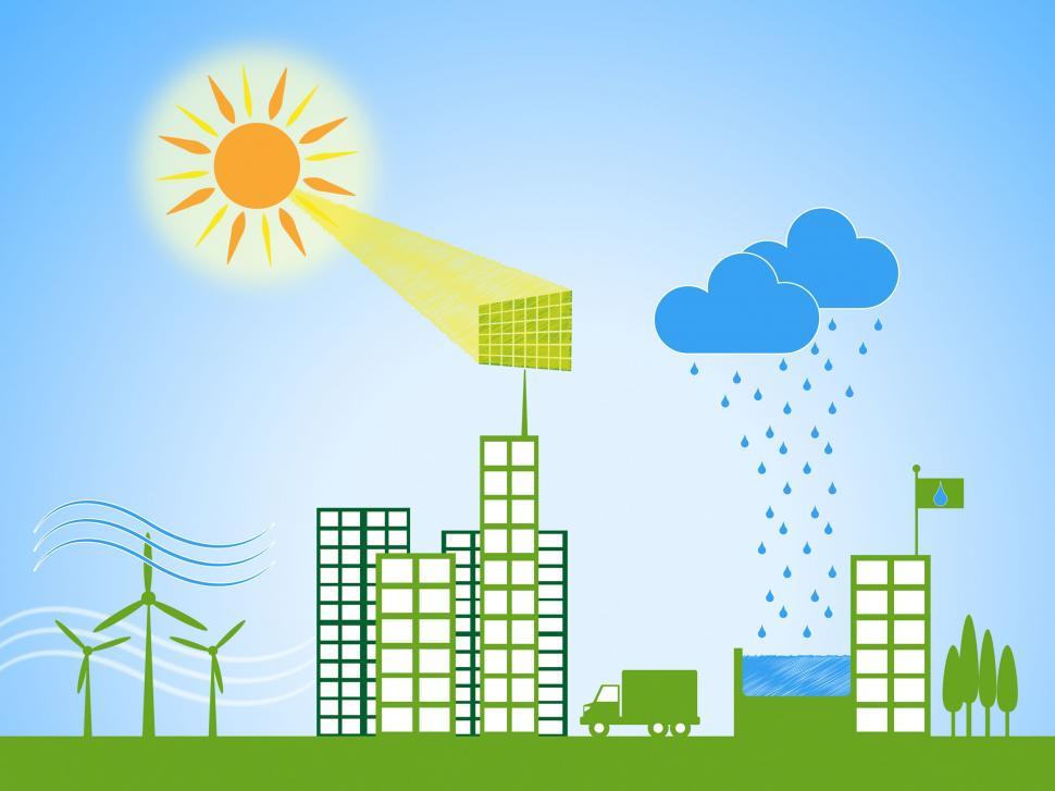 Free Image of Solar Power Represents City Cityscape And Downtown 