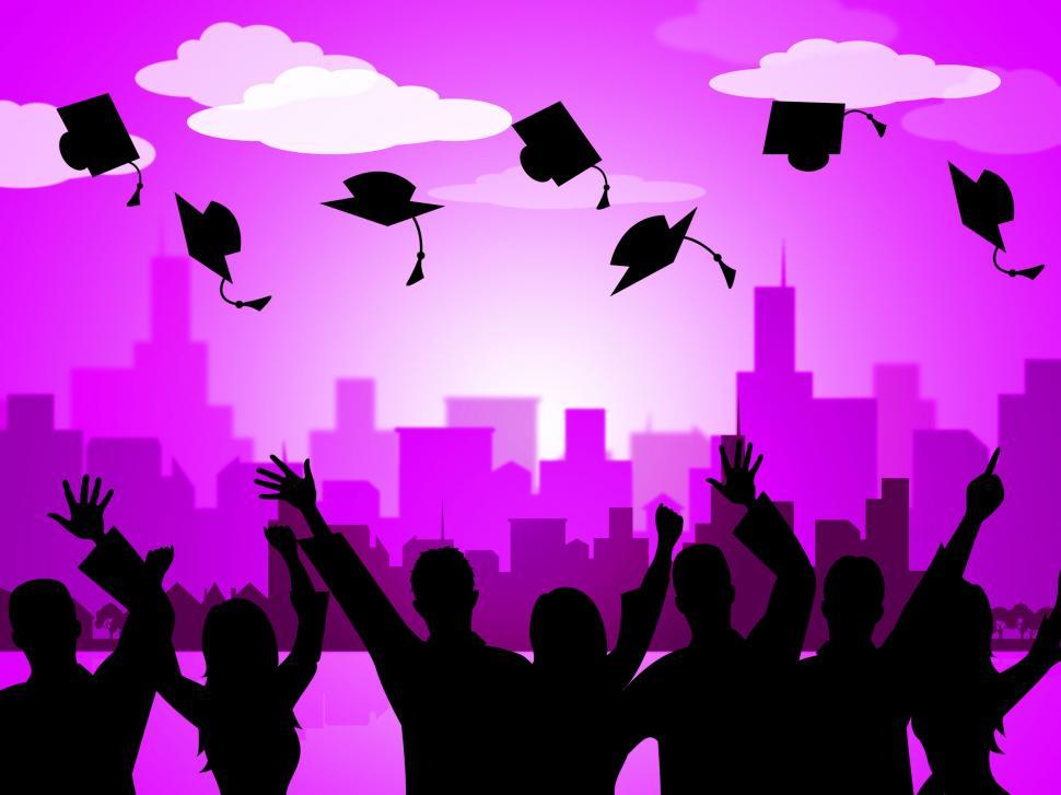 Free Image of Celebrate Graduation Indicates Party School And Develop 