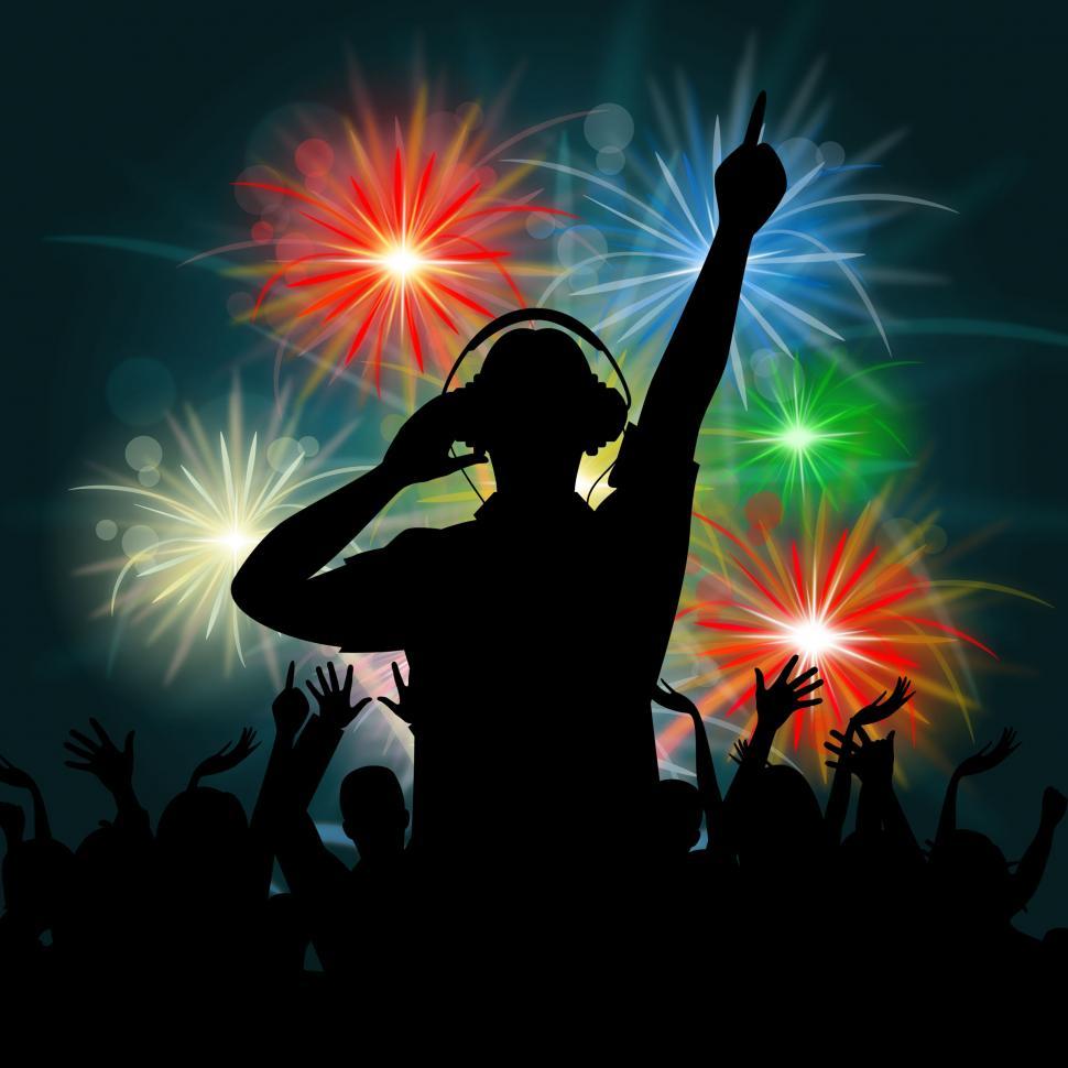 Free Image of Fireworks Dj Represents Explosion Background And Celebrate 