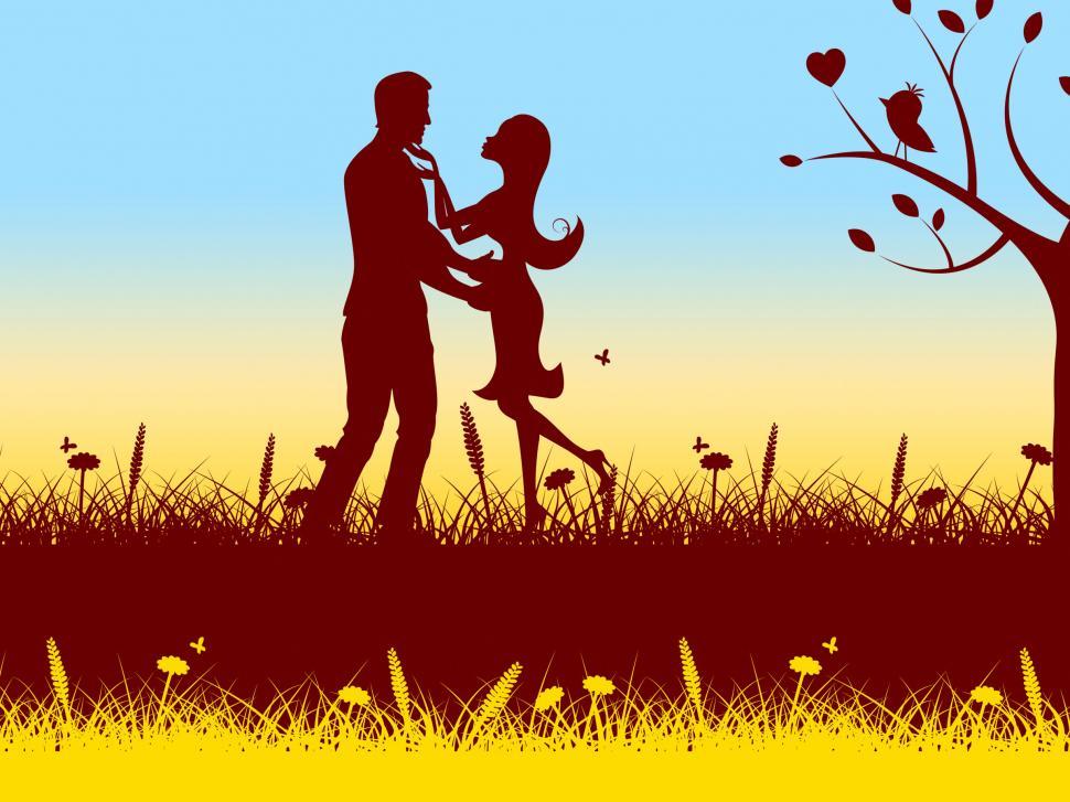 Free Image of Love Summer Shows Silhouette Profile And Hot 