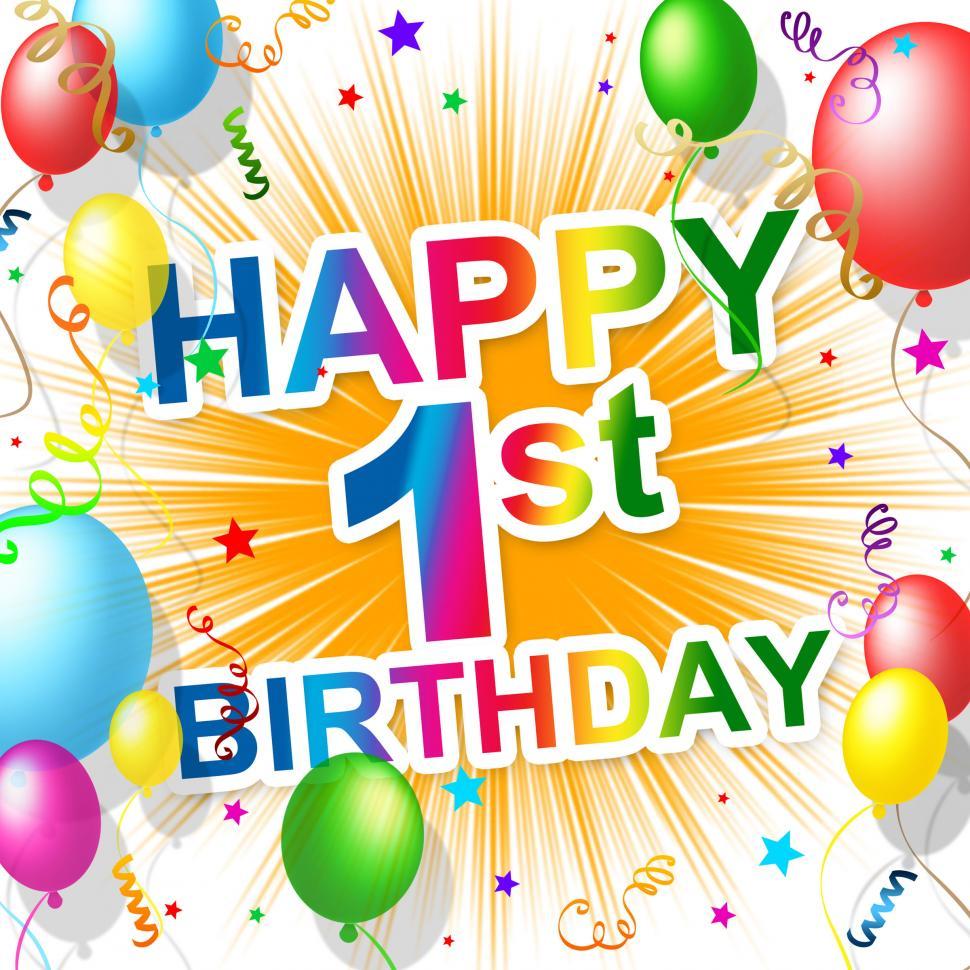 Free Image of First Birthday Indicates 1St Celebrate And Happiness 