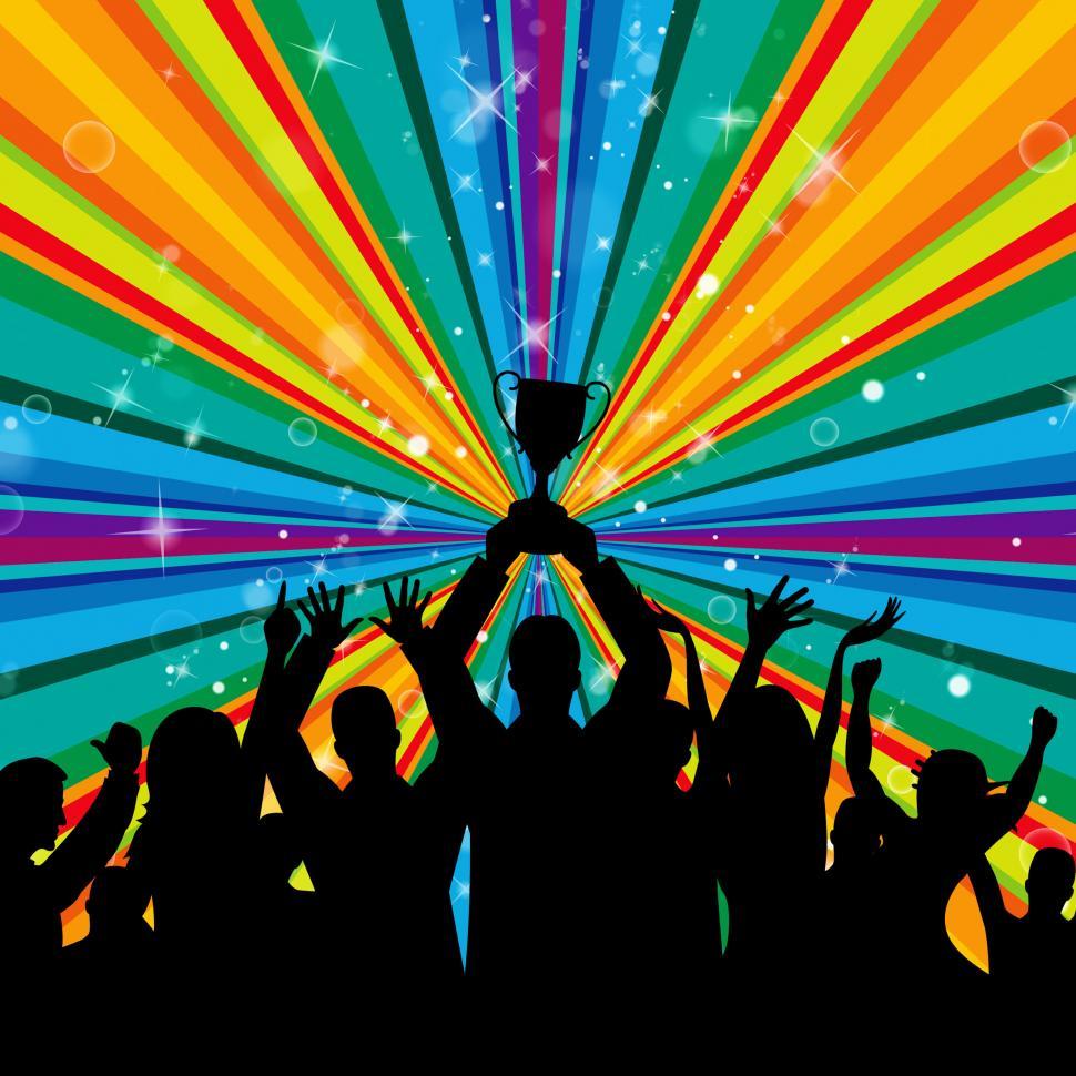 Free Image of Celebrate Trophy Shows First Place And Achievement 