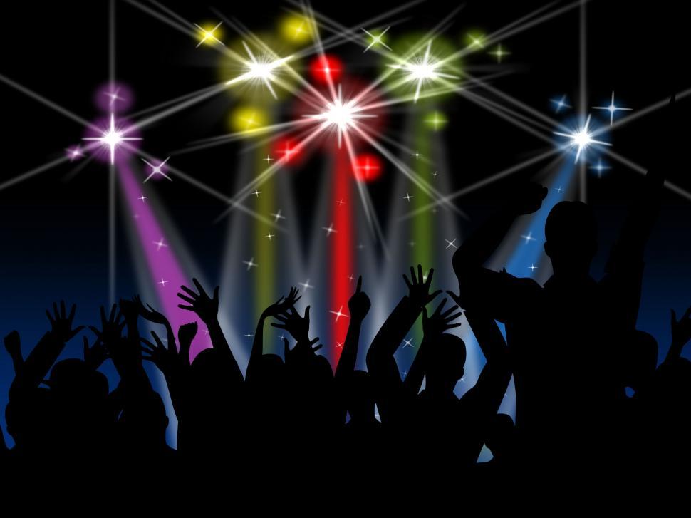 Free Image of Party Silhouettes Represents Beam Of Light And Celebrate 
