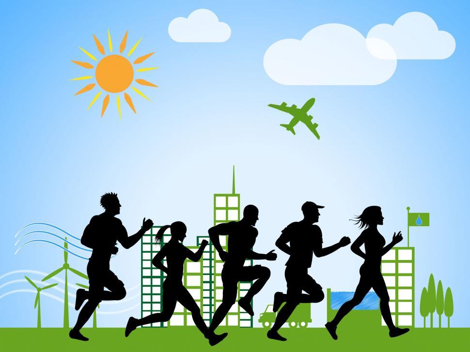 Free Image of City Jogging Indicates Get Fit And Sprint 