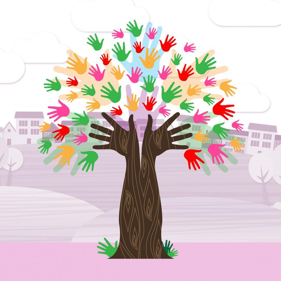 Free Image of Hands Tree Shows Nature Expand And Development 