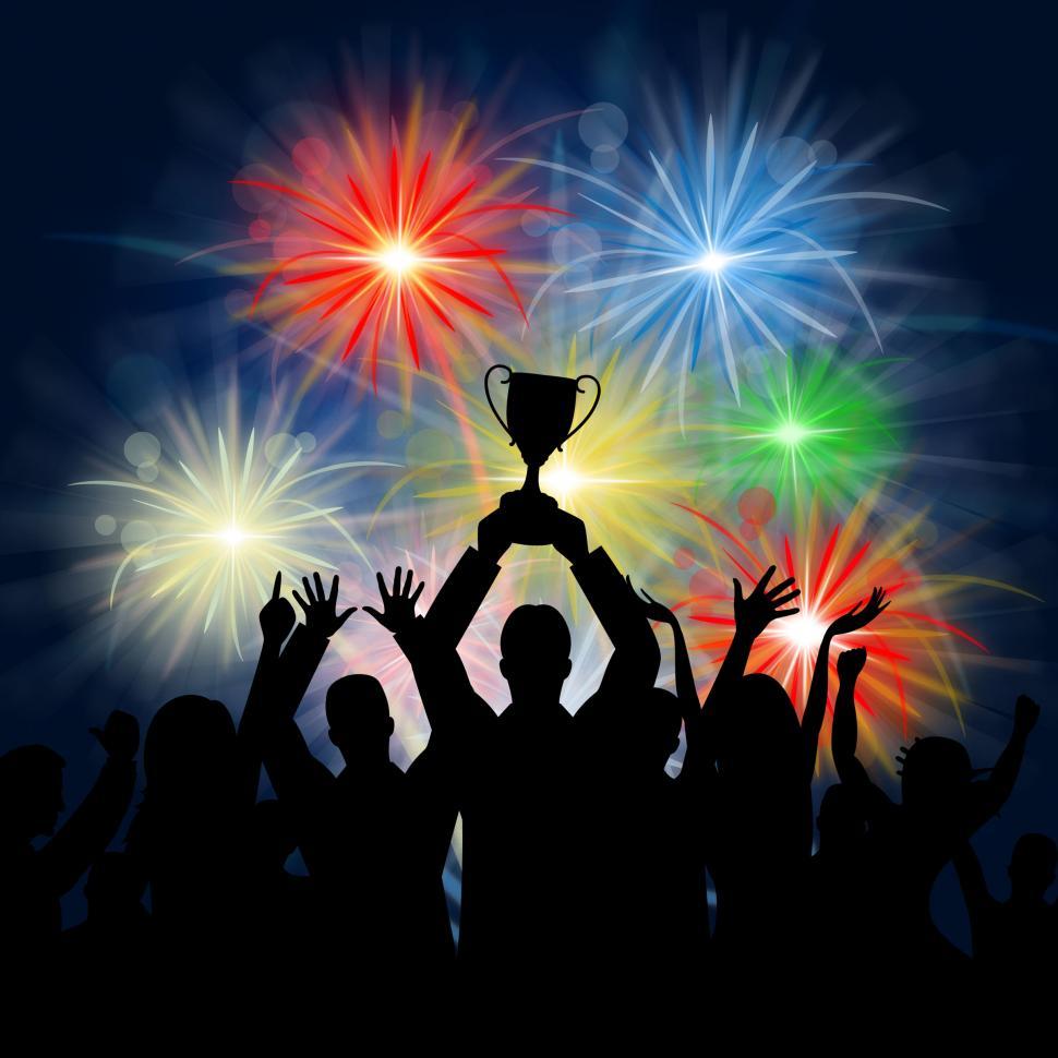 Free Image of Fireworks Celebrate Shows Night Sky And 1St 
