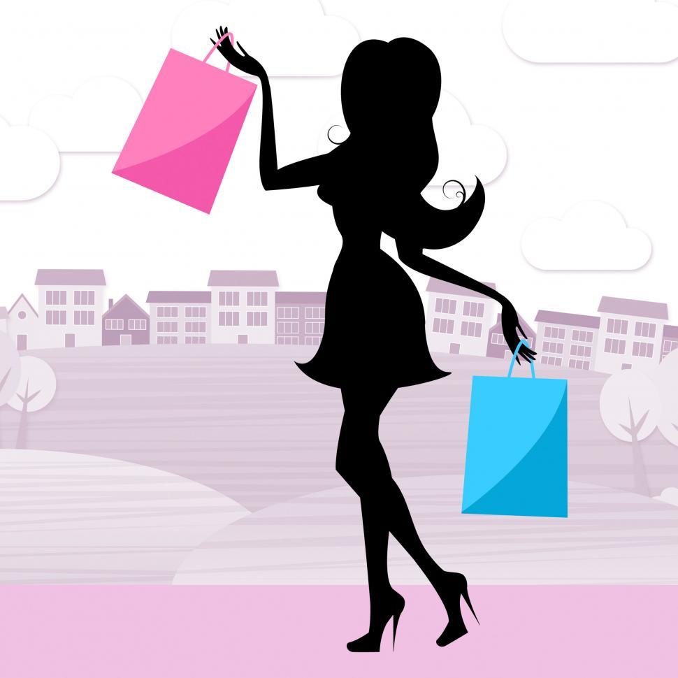 Free Image of Woman Shopping Indicates Retail Sales And Adult 