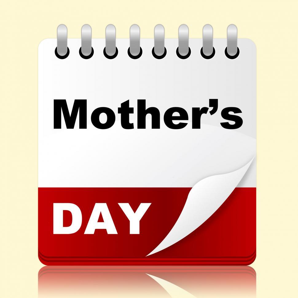 Free Image of Mothers Day Shows Mum Month And Date 