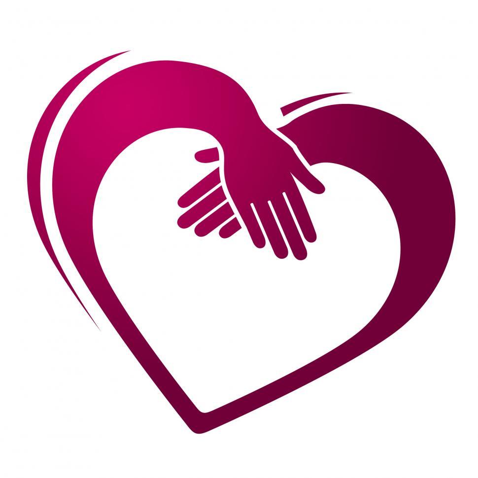Free Image of Holding Hands Shows Heart Shape And Friendship 