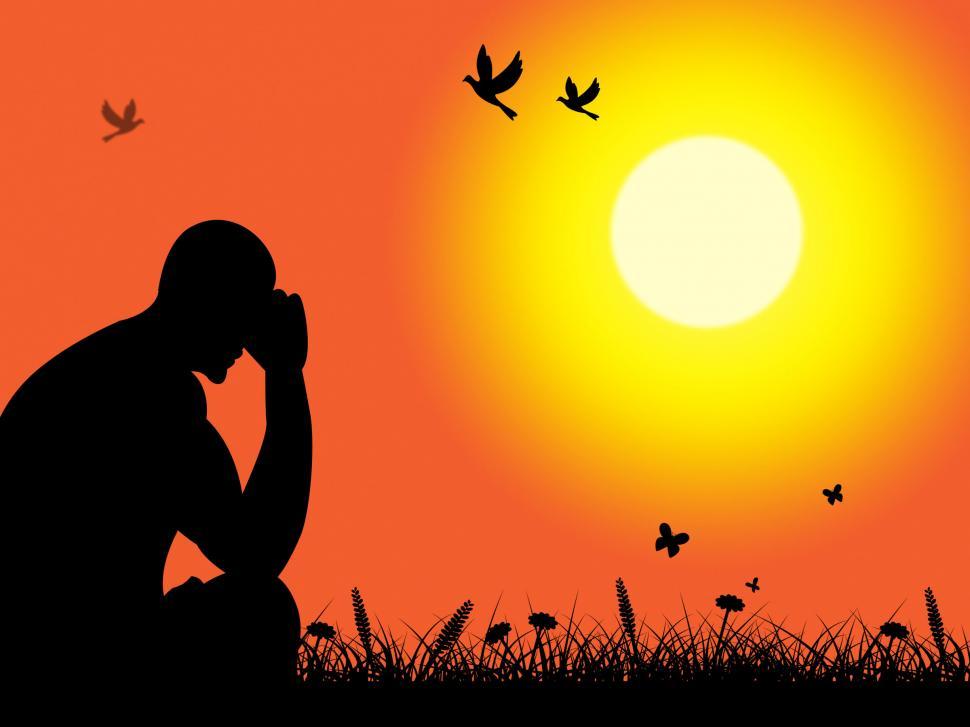 Free Image of Thinking Depressed Indicates Lost Hope And Despair 