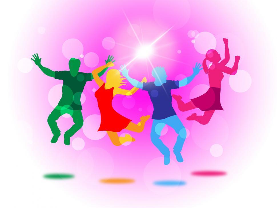 Free Image of Glow Fun Indicates Light Burst And Jump 