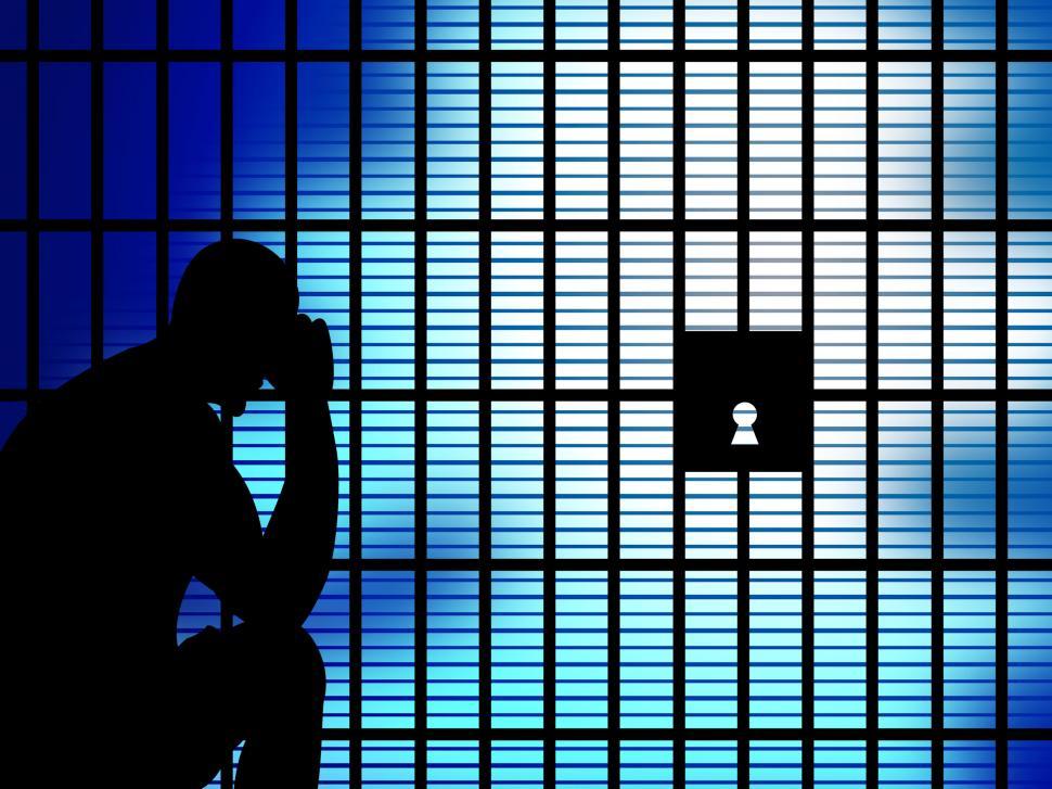 Free Image of Copyspace Jail Means Take Into Custody And Captive 