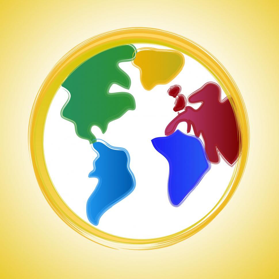 Free Image of Globe Background Indicates Earth Backdrop And Worldly 