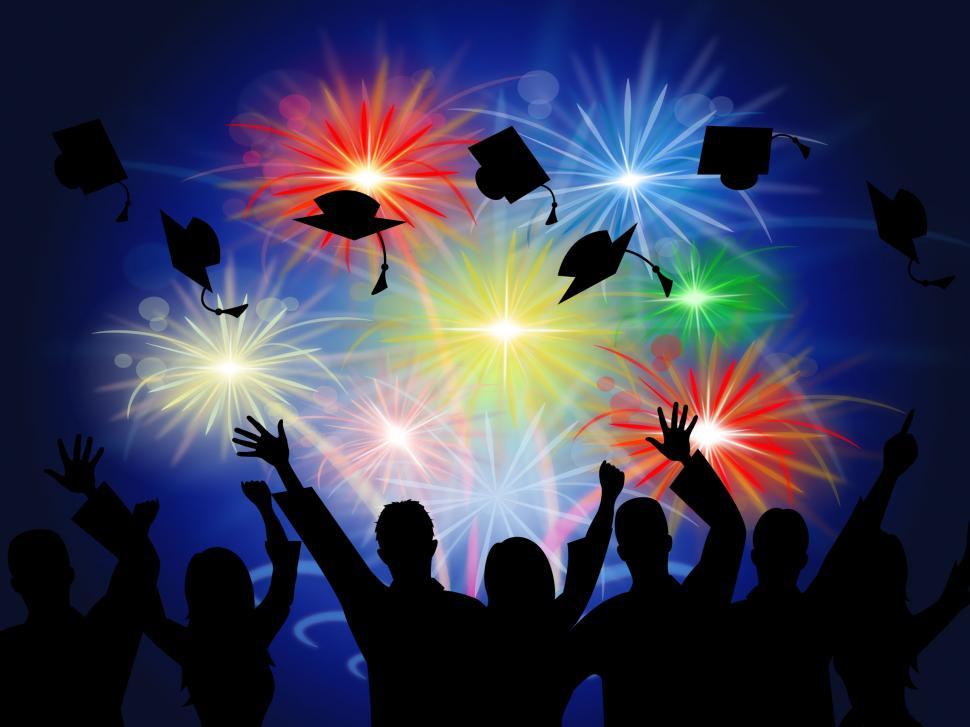 Free Image of Fireworks Education Shows New Grad And Achievement 