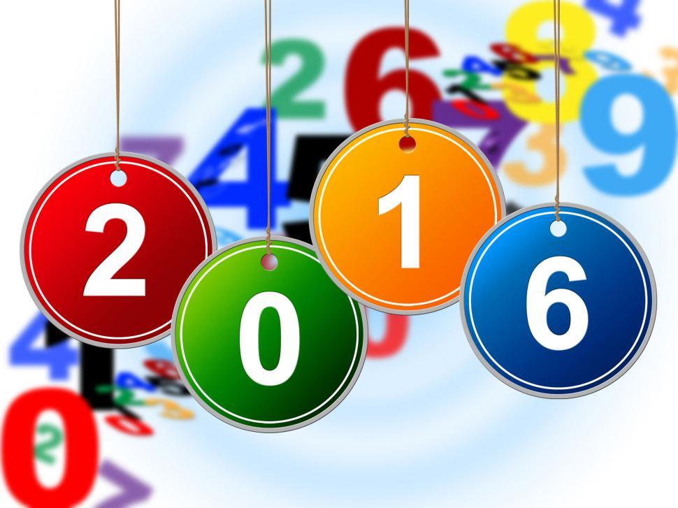 Free Image of New Year Means Two Thousand Sixteen And Celebrate 