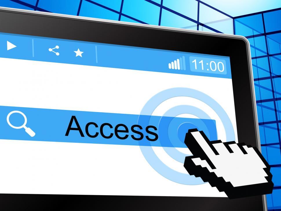Free Image of Online Access Shows World Wide Web And Permission 