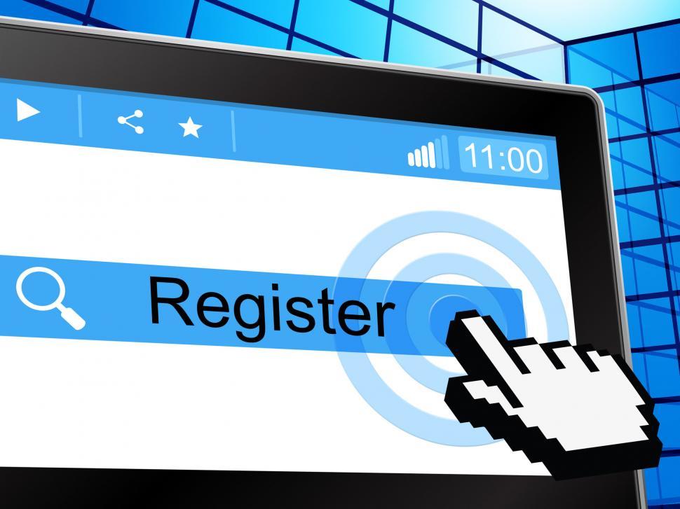 Free Image of Online Register Means World Wide Web And Registering 