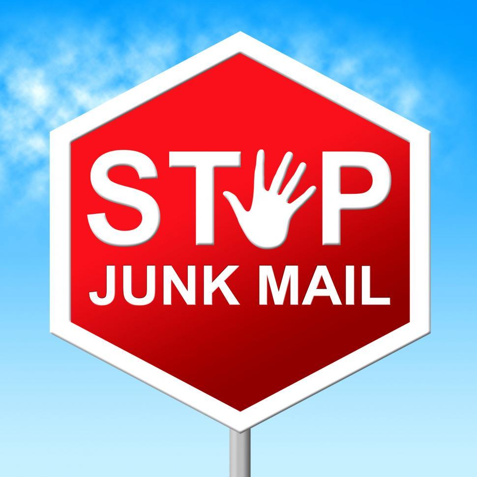 Free Image of Stop Junk Mail Shows Warning Sign And Danger 
