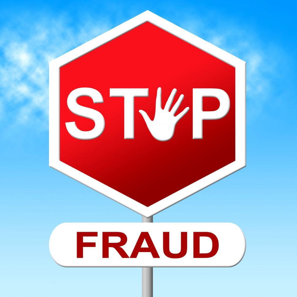 Free Image of Fraud Stop Represents Warning Sign And Cheat 