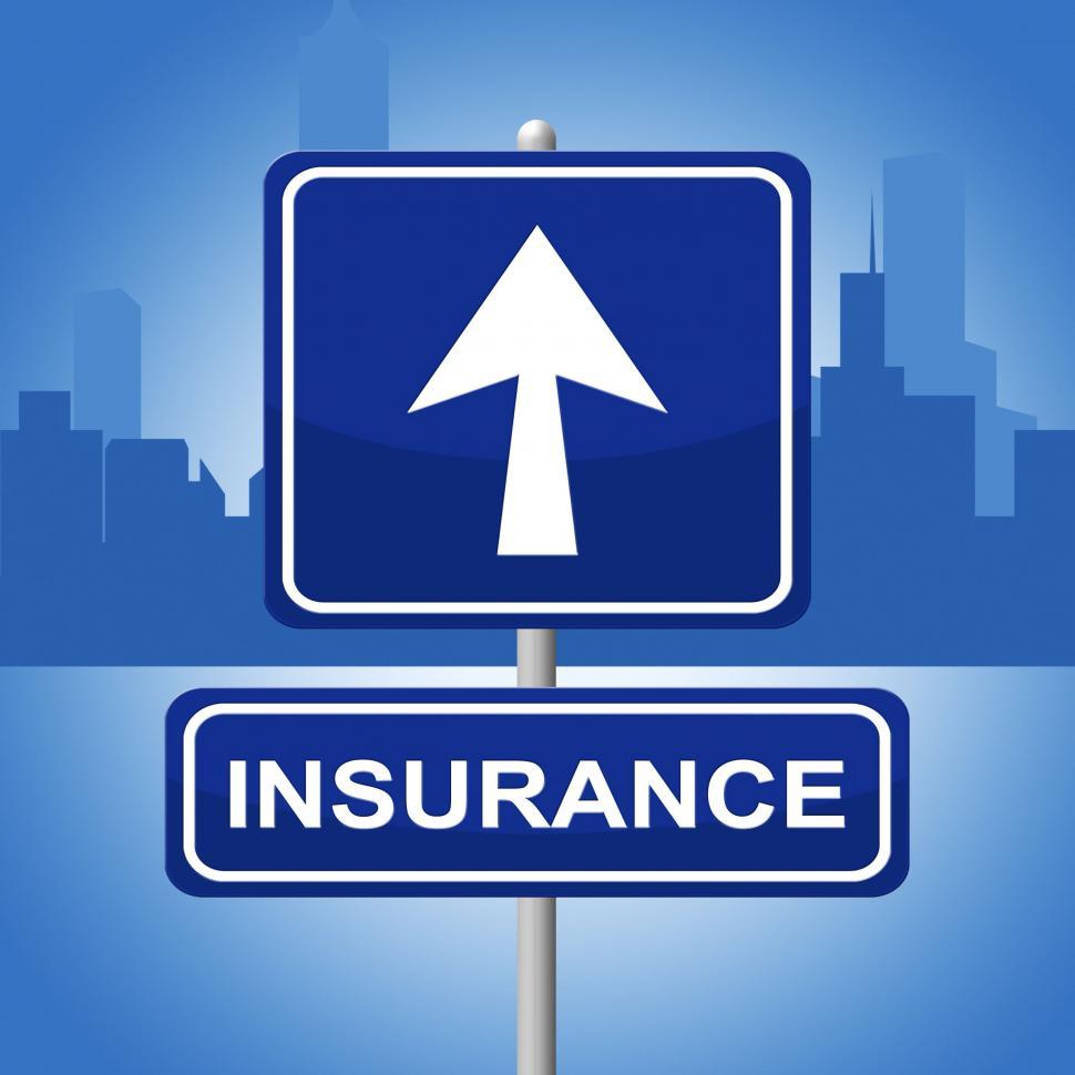 Free Image of Insurance Sign Means Indemnity Advertisement And Pointing 