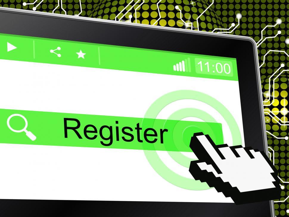 Free Image of Online Register Shows World Wide Web And Admission 