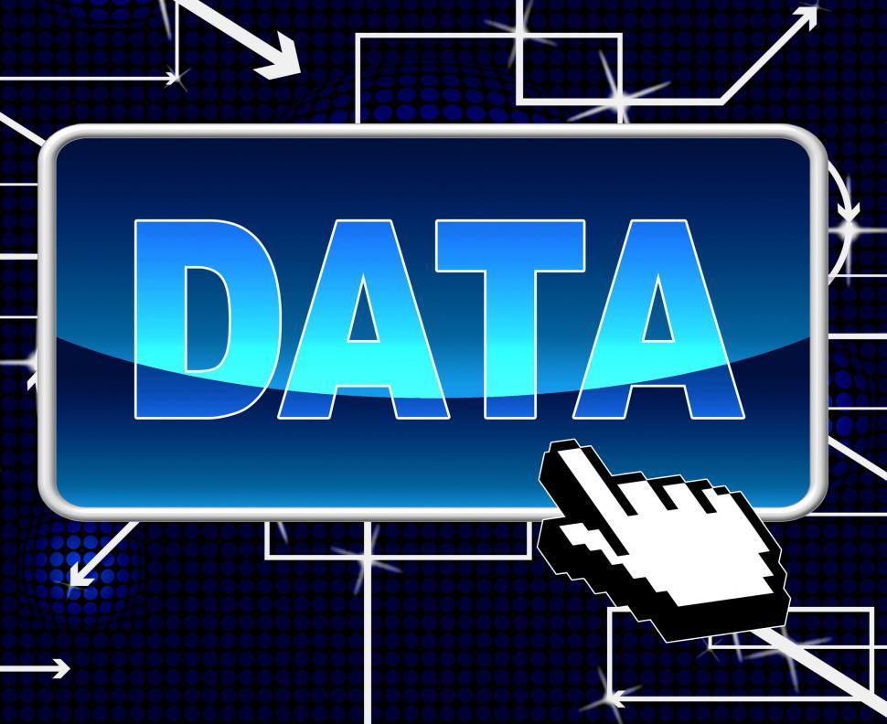 Free Image of Data Button Indicates World Wide Web And Internet 