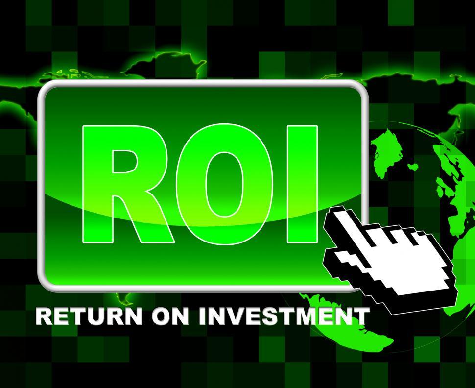 Free Image of Button Roi Means World Wide Web And Investments 