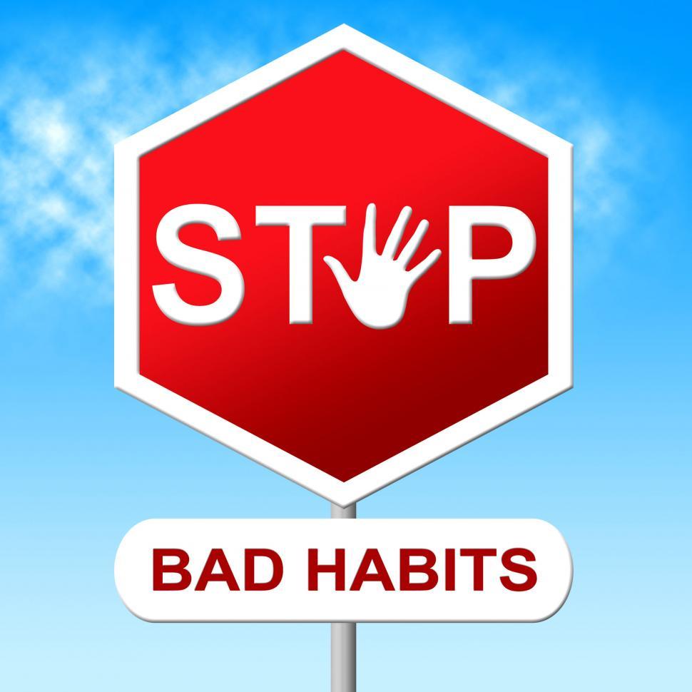 Free Image of Stop Bad Habits Shows Unhealthy Prohibit And Wellbeing 
