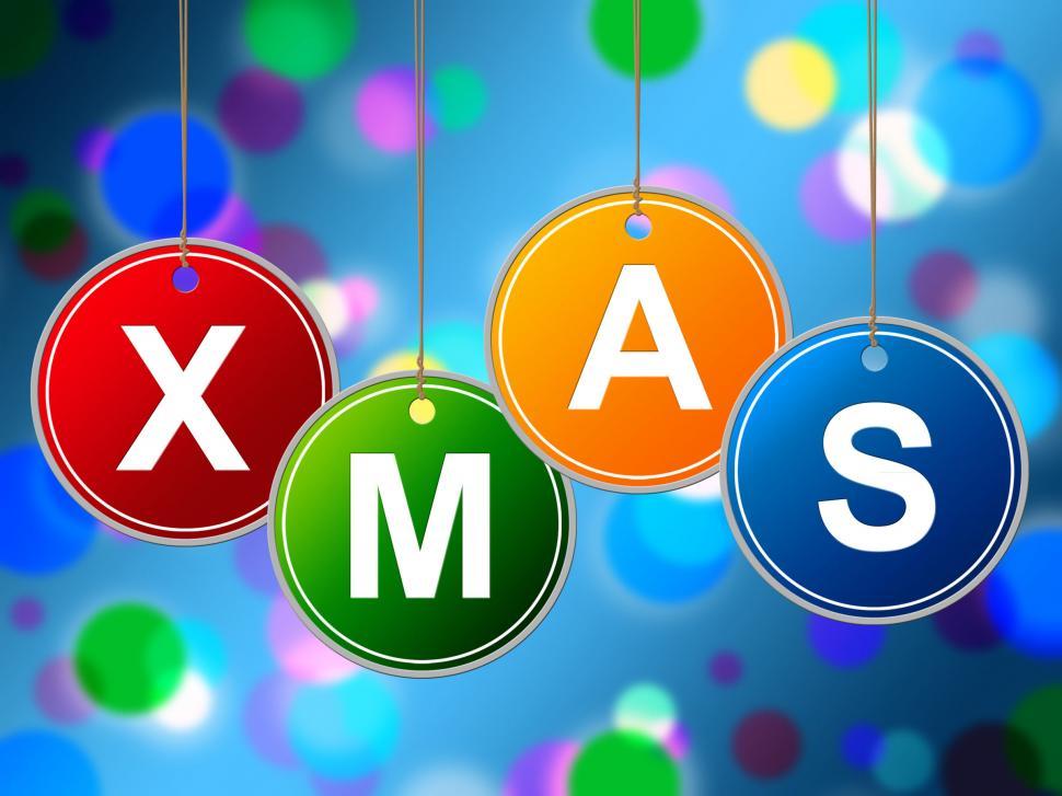 Free Image of Happy Xmas Means New Year And Congratulations 