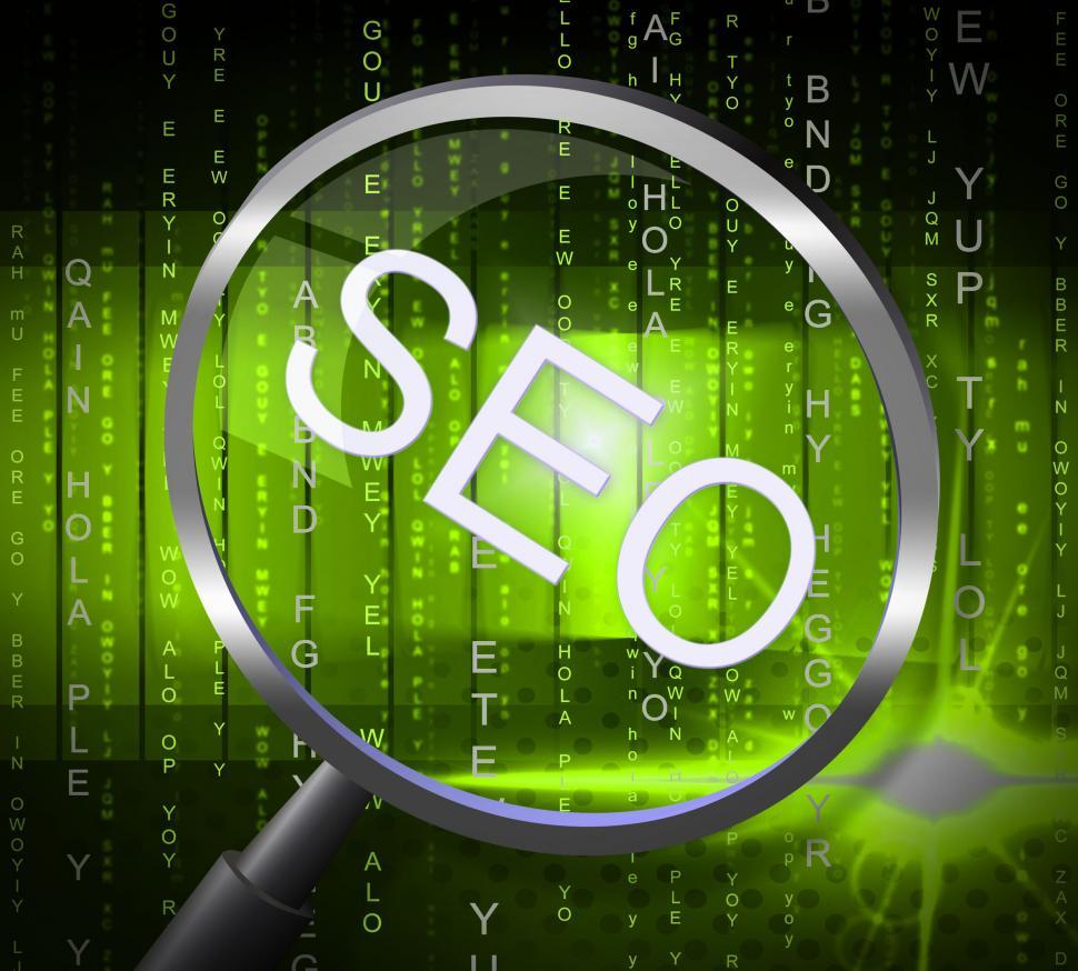 Free Image of Seo Magnifier Shows Searches Website And Optimize 