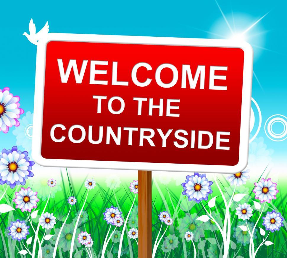 Free Image of Countryside Welcome Shows Nature Greeting And Invitation 
