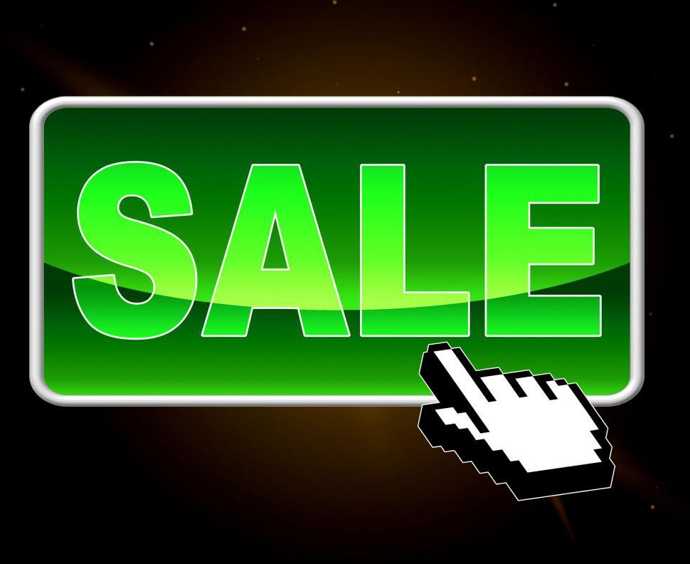 Free Image of Sale Button Indicates World Wide Web And Merchandise 