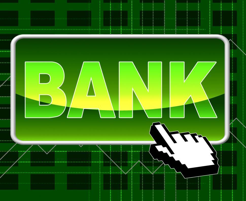 Free Image of Bank Button Represents World Wide Web And Banks 
