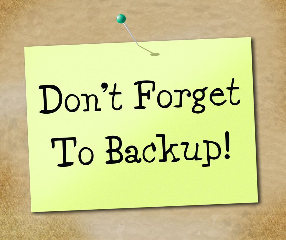 Free Image of Backup Data Shows File Transfer And Archives 