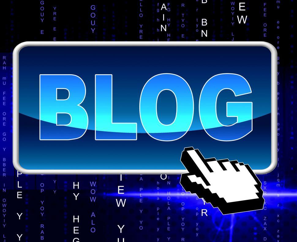 Free Image of Blog Button Means World Wide Web And Searching 