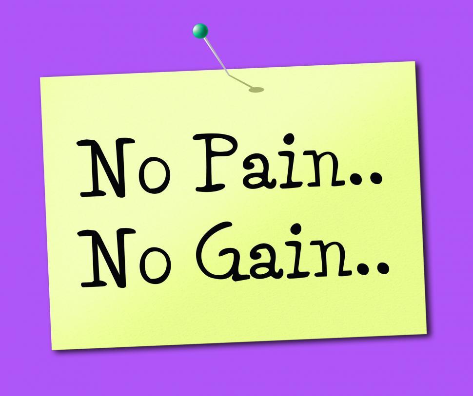 Free Image of No Pain Gain Represents Making It Happen And Success 