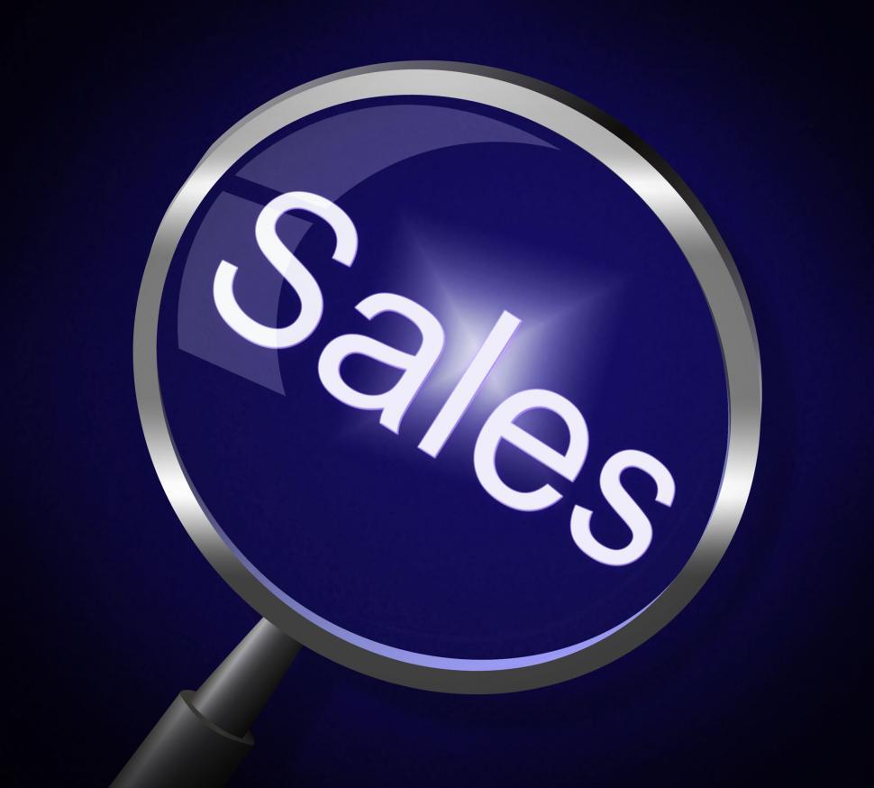 Free Image of Sales Magnifier Indicates E-Commerce Retail And Magnify 