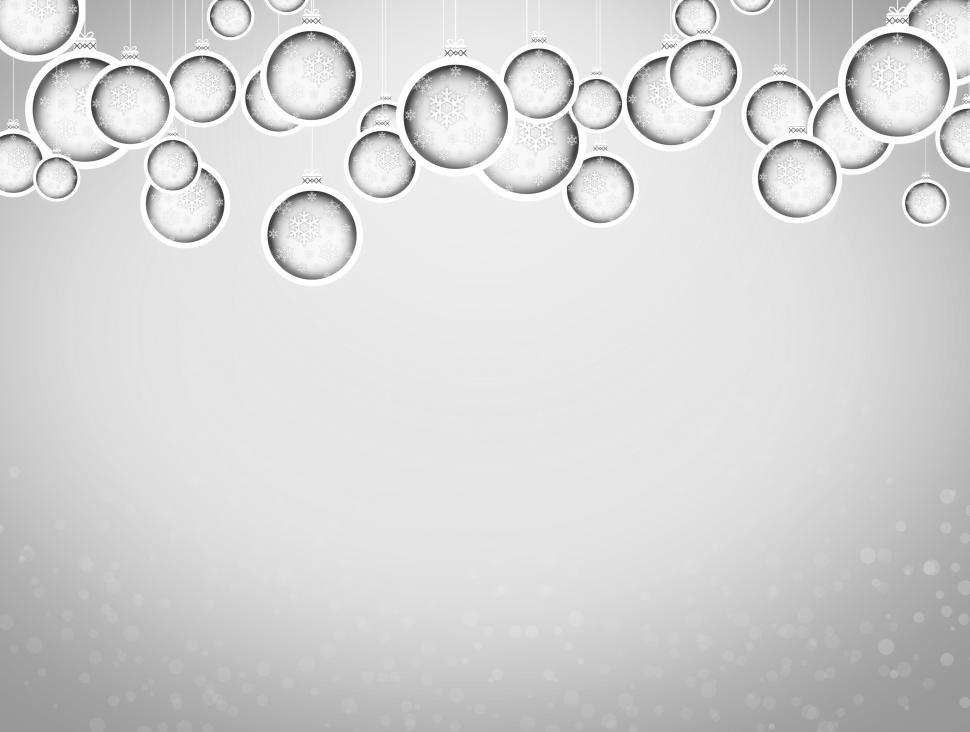 Free Image of Christmas balls with delicate snowflakes - Xmas postcard with co 