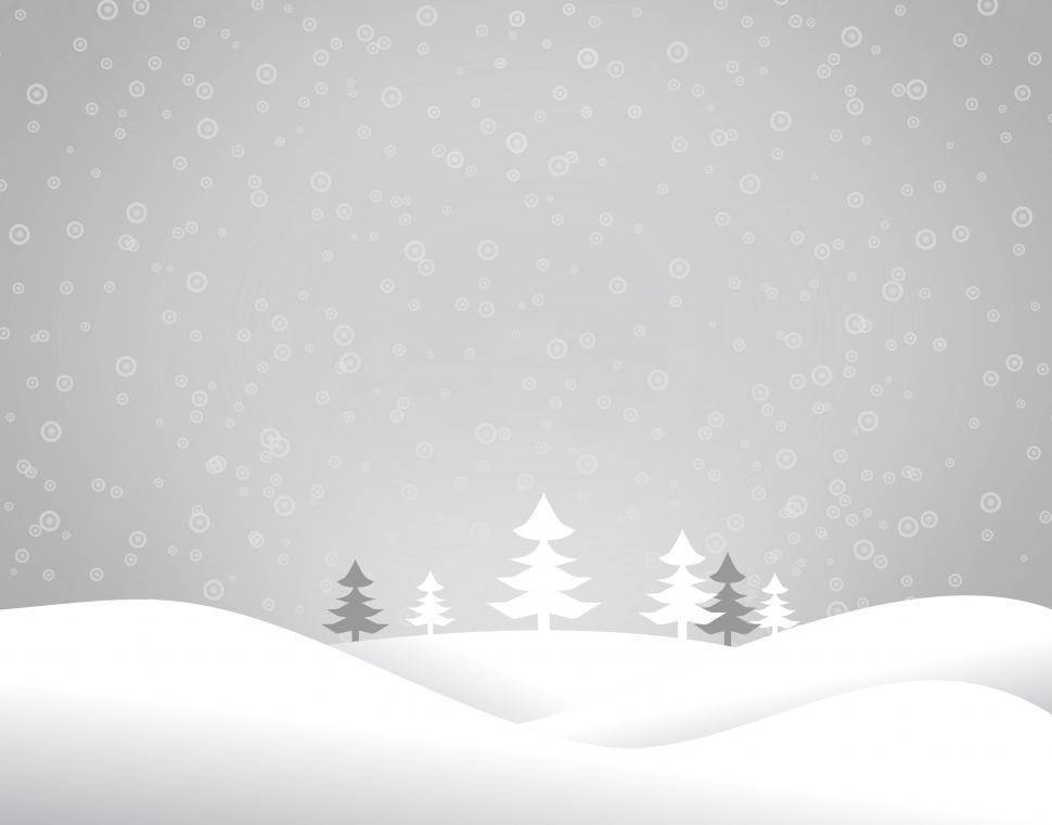 Free Image of Christmas snowy landscape - Xmas postcard with copyspace 