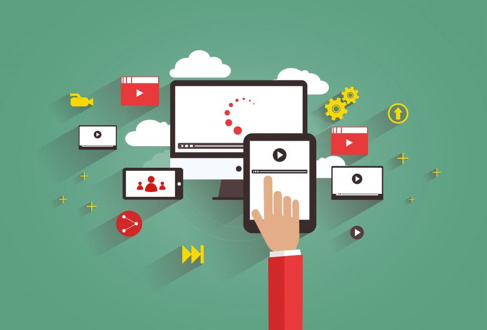 Free Image of Video sharing concept - Uploading videos to the Internet - Color 