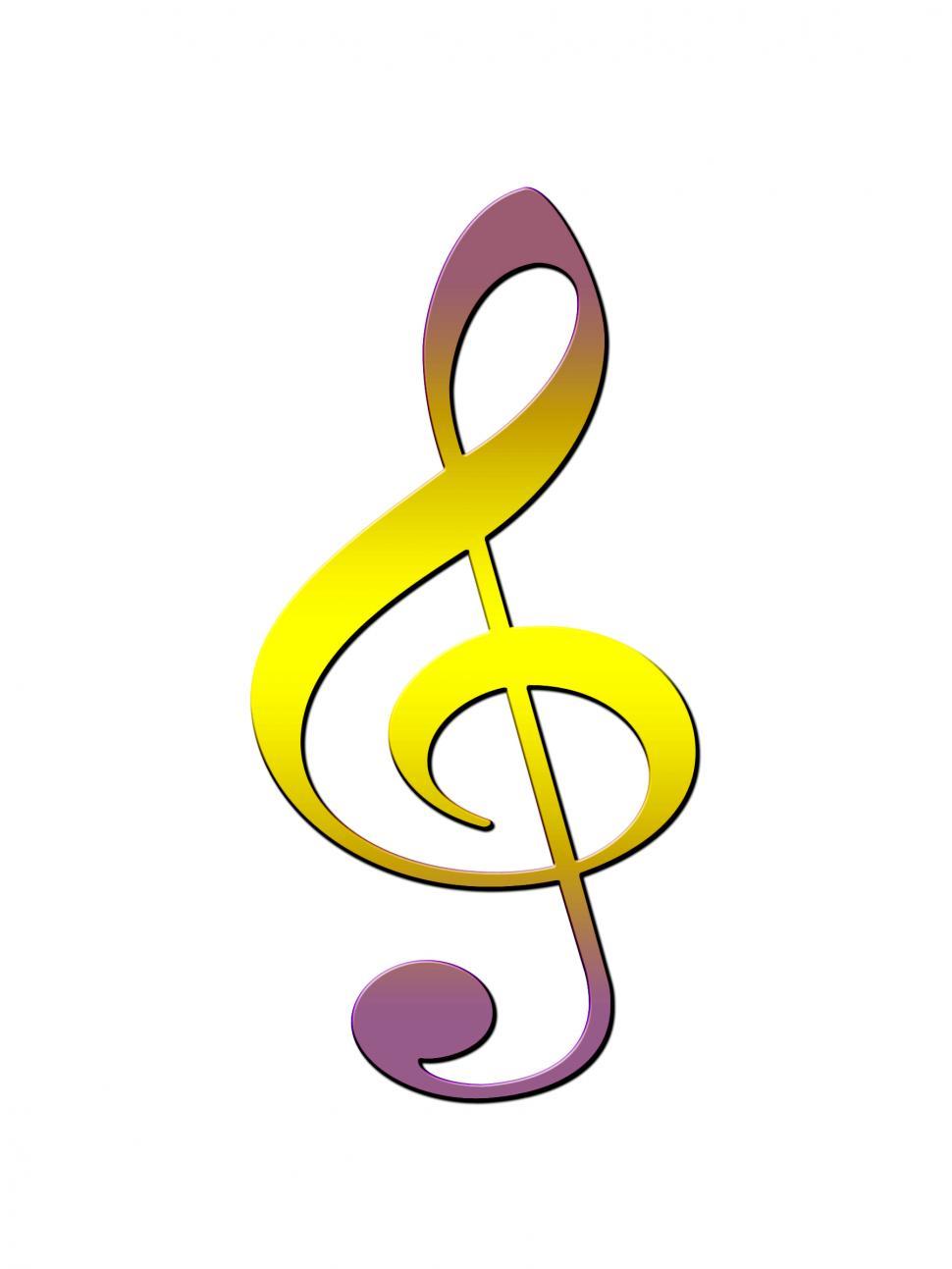 Free Image of Treble clef 